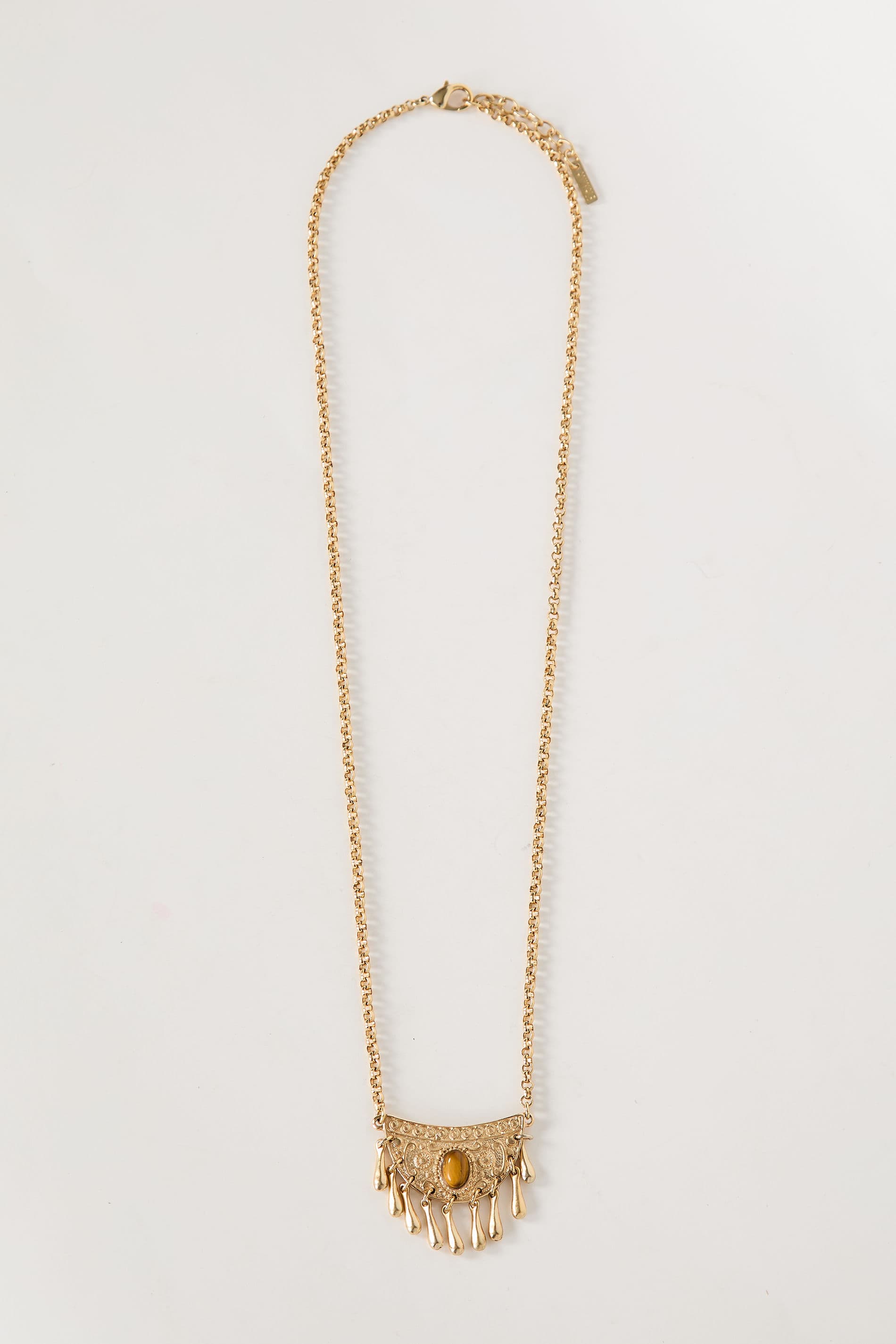 Colar Longo Boho Arrabesco Dourado