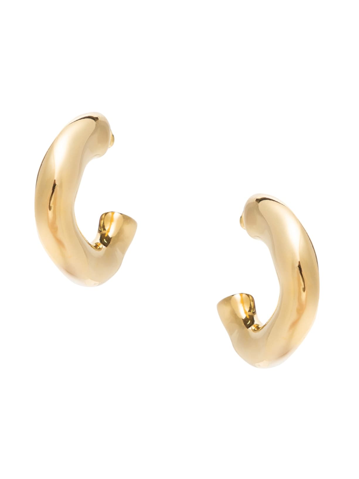 Brinco Feminino Meia Argola Elia 3d - Dourado