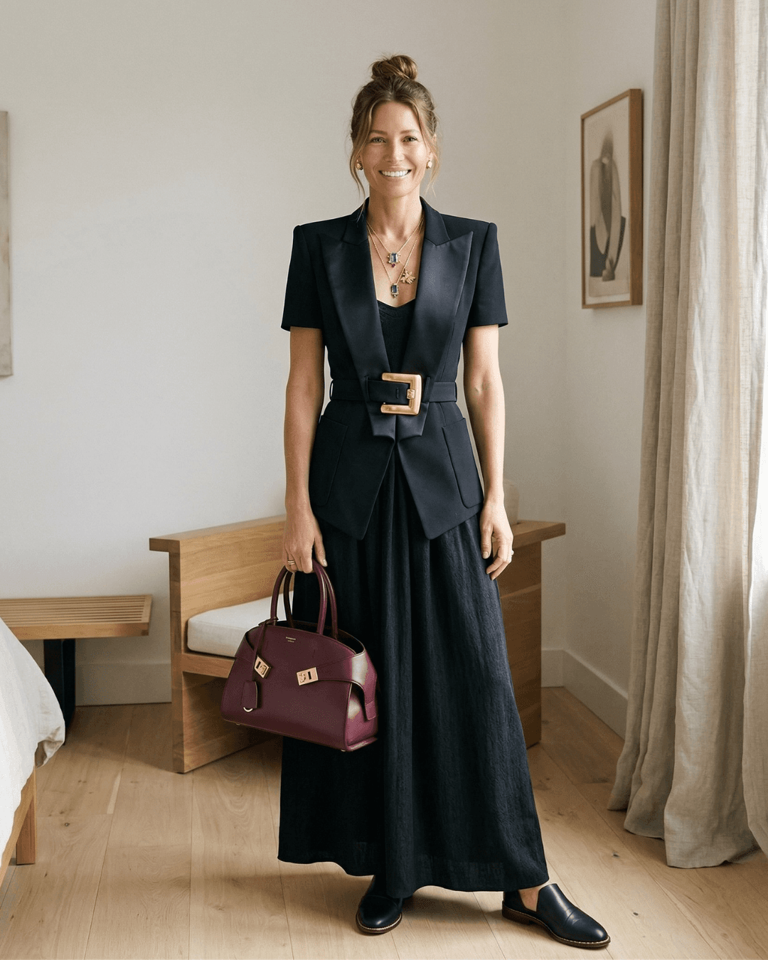 Vestido Midi Preto Look All Black
