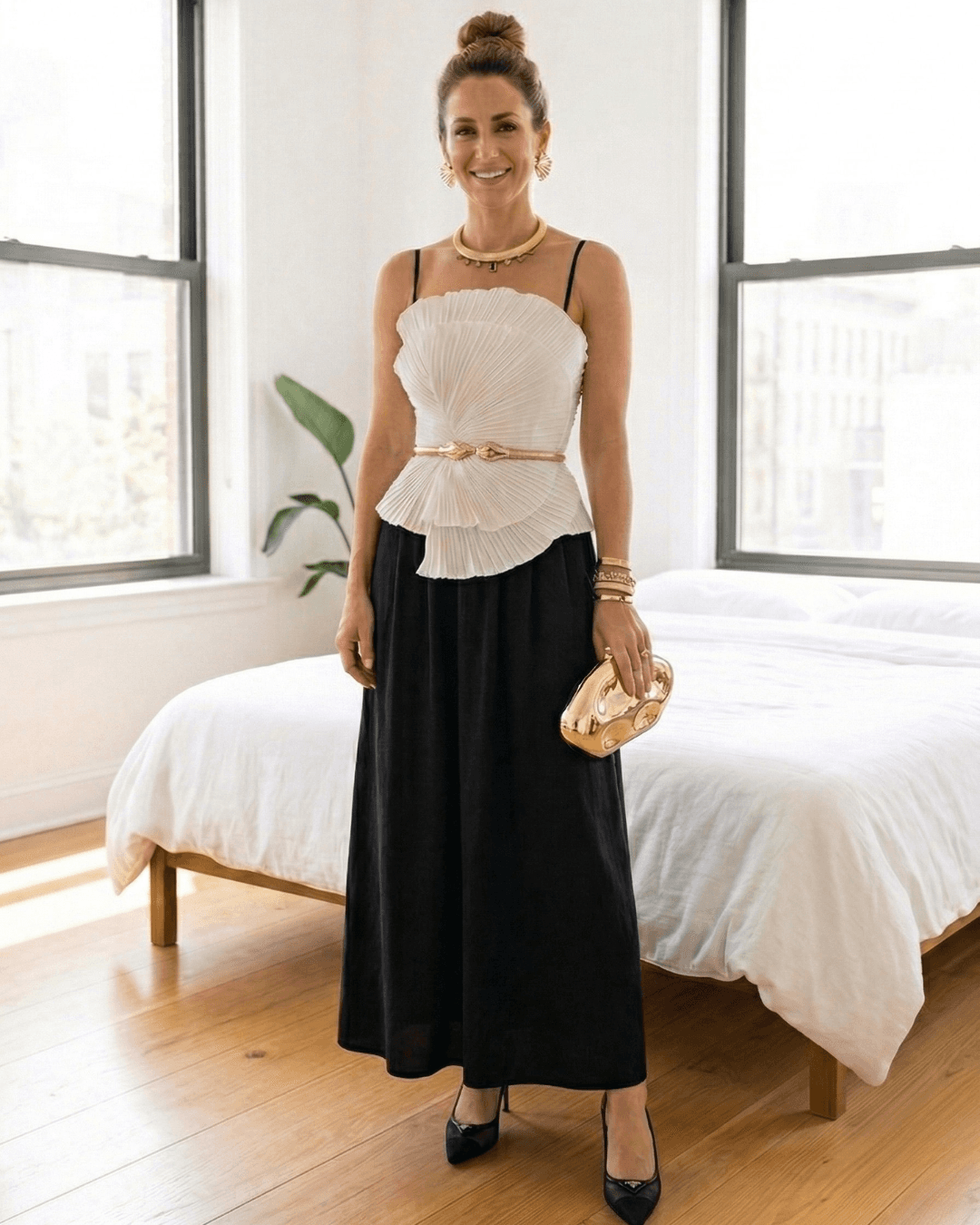 Vestido Midi Preto Styling Festa